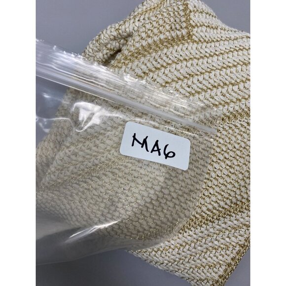 Chico's Knit Top Womens size Medium Cream gold Metallic 3/4 Sleeve Event Party - Picture 4 of 11